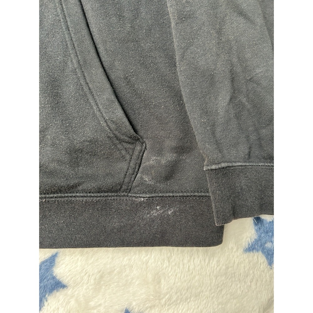 Nike Mens Large Black Orange Box Logo Pullover Hoodie Sweatshirt Distressed - Picture 7 of 12
